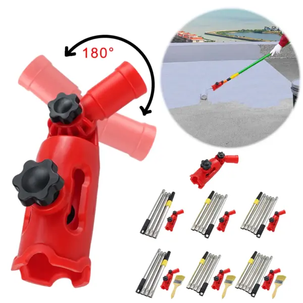 Multi-Angle Paint Brush Extender Retractable Paint Roller Extension Pole Telescopic Rod High Ceilings Paint Edger Tool