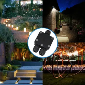ABYA Waterproof Junction Box IP68 Outdoor Gland Electrical Junction Box with 3 Cable Connector for 4-15 mm Diameter Cable