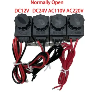 Normally Open DC12V DC24V AC110V AC220V Solenoid Valve 1/8" NPT Female Port 2 Way Direct-acting Pneumatic 1.2Mpa -10 to 80 °C