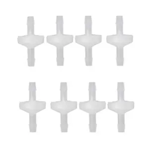 AB47-40 Pcs 1/4Inch Check Valve 6Mm PVDF One Way Valve Inline Check Valve Non Return Check Valve For Fuel Gas Liquid Air
