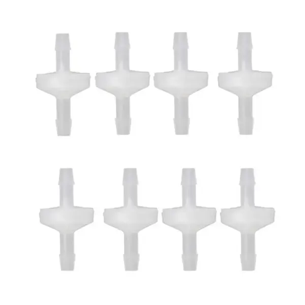 AB47-40 Pcs 1/4Inch Check Valve 6Mm PVDF One Way Valve Inline Check Valve Non Return Check Valve For Fuel Gas Liquid Air