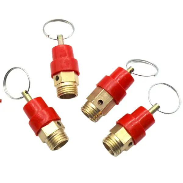 Red Head Pull Ring Safety Valve 8 Bar Pressure Relief Valve Air Compressor Accessory 1/4" BSP