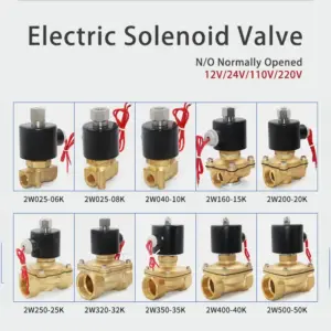 Electric Solenoid Valve 1/4" 3/8" 1/2" 3/4" DN8/10/15/20/25/50 Normally Opened Pneumatic for Water Oil Air Gas 12V/24V/220V/110V