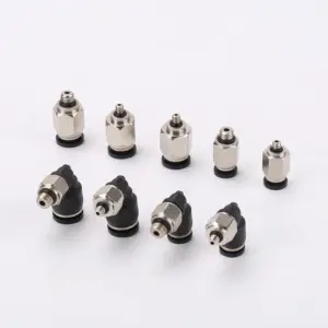 5PCS 3mm 4mm 5mm 6mm M3 M4 M5 M6 1/8" BSP Male Thread Hose Tube One Touch Air Pneumatic Pipe Fitting Push In Quick Connector