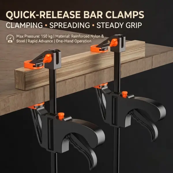 F Clamp Kit Quick Ratchet Release Woodworking Clamps 4/12 Inch Mini Bar Clamp for DIY Carpentry Cabinet Making Hand Tool