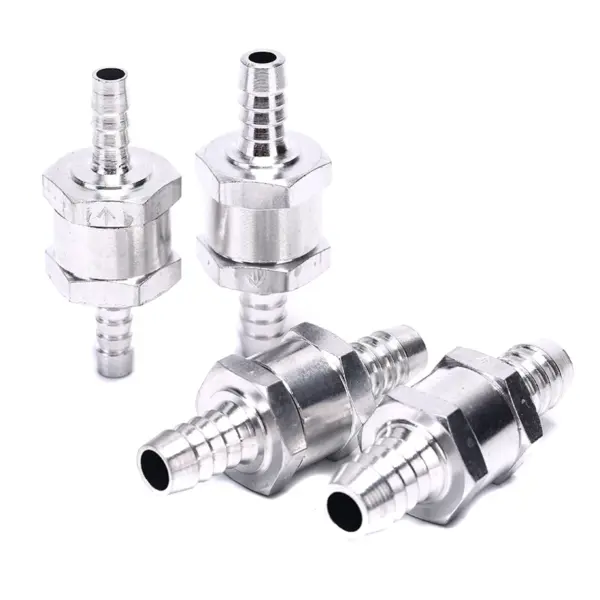 One-Way Non-Return Check Valve Aluminium Fuel Water Gas Air Vacuum Petrol Diesel 4 Size Valves 6/8/10/12mm For Marine Automotive