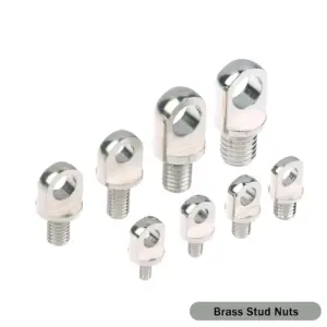 3Pcs Brass Stud Nuts & Eye Bolts With Hole M3/M4/M5/M6/M8/M10 - Copper Lifting Eye Screws Set