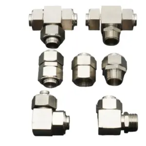 14x18 16x20 Hose Quick Twist Tee 3 Way Equal Reducer Elbow 1/2" 3/4" BSP Male Nickel Brass Pneumatic Air Pipe Fitting Connector