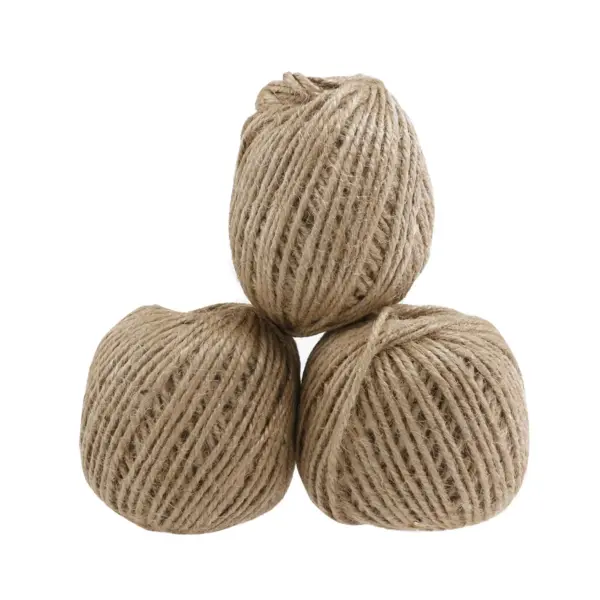 3 Rolls 55M Natural Sisal Jute Twine 2Mm Brown 3- For Diy Crafts Gift Packaging Garden Rope String For Industrial Use Sisal