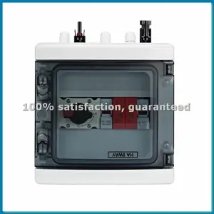 Solar Photovoltaic PV Combiner Box with Protection 1 Input 1 Out DC 1000V 15A Fuse MCB SPD Waterproof Box-A33R