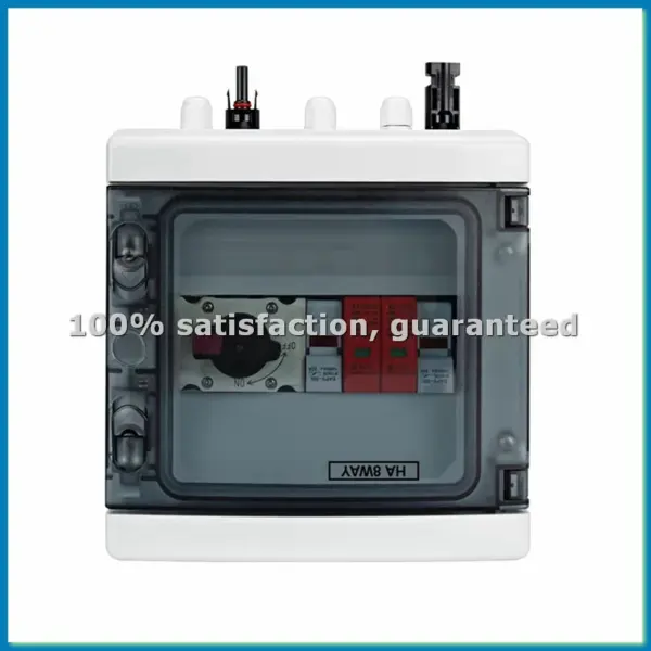 Solar Photovoltaic PV Combiner Box with Protection 1 Input 1 Out DC 1000V 15A Fuse MCB SPD Waterproof Box-A33R