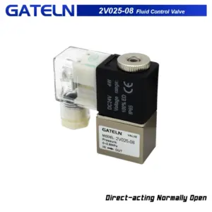 2V025-08 2V025-06 Normally Open 12V 24V 220V 1/4" BSP 2 Way 2 Position Air Solenoid Valve 2V025 Pneumatic Control Valve