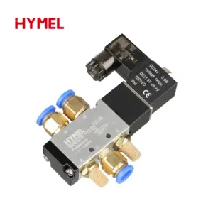 4V110-06 1/8 Inch Pneumatic Solenoid Valve 5 Way Port 2 Position Gas Air Electric Magnetic Valves DC12V 24V 110 V220V