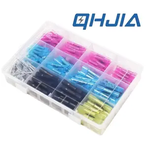 Solder Seal Heat Shrink Butt Splice Connectors, Waterproof Insulated Wire Terminals for 26-10 AWG Automotive Electical Wiring