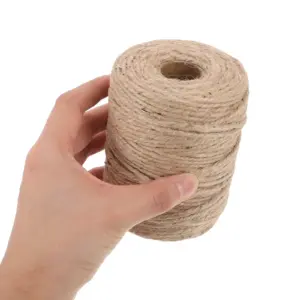 2 Rolls Axe Handle Wrapping Hand Braided Vintage Jute Twine Rope Decorative Natural Garden Twine Anti Slip Cord for Crafting