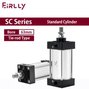 Standard Air Cylinders 63mm Bore Double Acting Pneumatic Cylinder stroke25-1000mm SC63X200 SC63X500S SC63X800 SC63X25