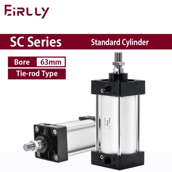 Standard Air Cylinders 63mm Bore Double Acting Pneumatic Cylinder stroke25-1000mm SC63X200 SC63X500S SC63X800 SC63X25