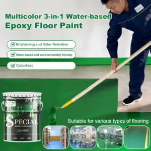 3in1 Cement Floor Paint Floor Abrasion Resistant Waterborne Floor Paint Epoxy Workshop Floor Paint antiwear multicolor coating