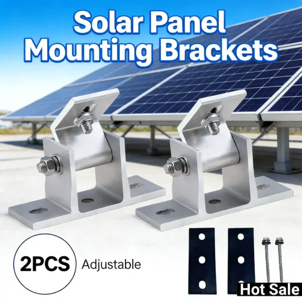2 Pcs Adjustable Solar Panel Mounting Brackets 15-30 Degree Angle Solar Panel Mounting Brackets Solar Panel Tilt Mount Brackets