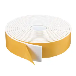 Uxcell 2m/5m EPDM Weather Stripping Door Seal Strip Foam Tape Self Adhesive Dustproof Shock-absorbing Soundproof Sealing Tape