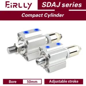 SDAJ series bore 50mm Adjustable stroke compact air cylinder double acting SDAJ50X20-20 SDAJ50X30-20S-B SDAJ50X100-50