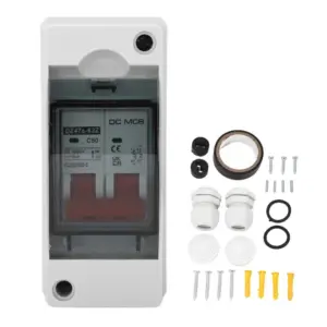 DC Circuit Breaker 2P 50A Miniature Isolator Switch IP65 Waterproof Solar PV Circuit Breaker 1000V