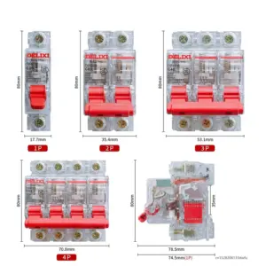 Transparent MCB DZ47 NXB DZ30 DZ40 EPN DPN TPN 1P 2P 3P 4P AC 230/400V Miniature Circuit Breaker DIN Rail Household Air Switch