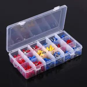 18 types 520Pcs Connector Kit Male Female Insulated Terminals Cold Crimp Terminals Assorted Crimp Terminals Spade Butt Connector