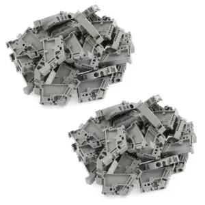 A98E-100Pcs 35Mm DIN Rail Terminal Block End Stopper Mounting Clips