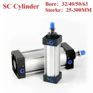 SC Standard Air Pneumatic Cylinders SC32/40/50/63mm Bore Double Acting 50/75/100/125/150/175/200/250/300mm Stroke