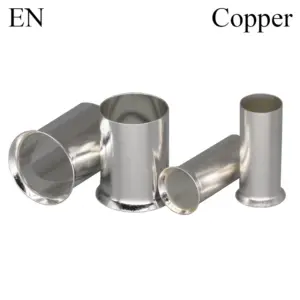 Copper Electrical Wire Non-Insulated Naked Sleeve Tubular Crimpare Connectors Tube Cord End Ferrules Cable Lug Crimp Terminal
