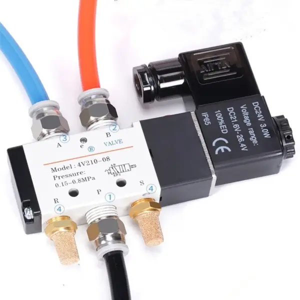 5Way 2 Position Airtac Electric Solenoid Valve 4V210-08 1/4" Port Size DC12V,24V. AC110V,220V, Pneumatic parts air control valve