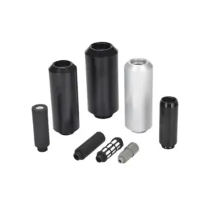 RS Pneumatic Vacuum Generator Muffler Aluminum Alloy Plastic Threaded Noise Reducer G1/4 G3/8 G1/2 Solenoid Valve Fitting