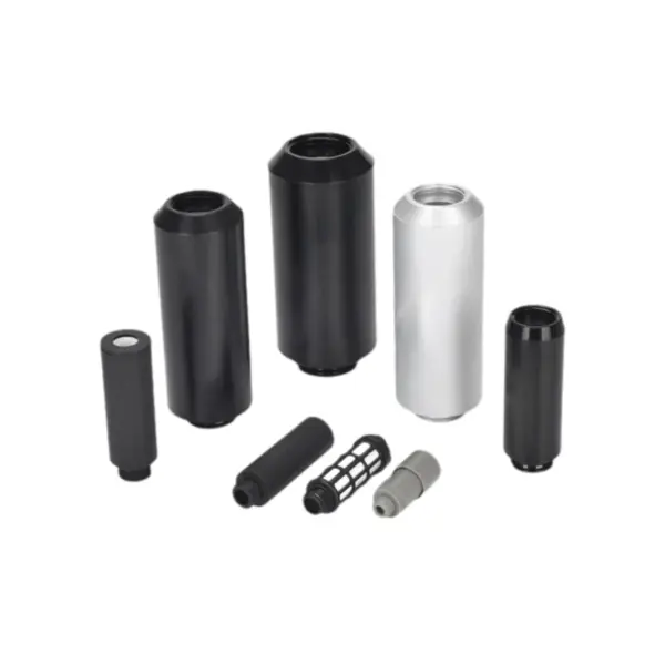 RS Pneumatic Vacuum Generator Muffler Aluminum Alloy Plastic Threaded Noise Reducer G1/4 G3/8 G1/2 Solenoid Valve Fitting