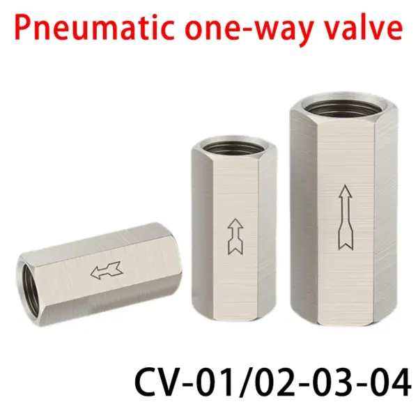 1pcs Air Check Valve 6mm8mm10mm12mm 1/4 OD Hose One Way Valve Air Gas Single Way Brass Valve Air Compressor Pipe Fitting Adapter