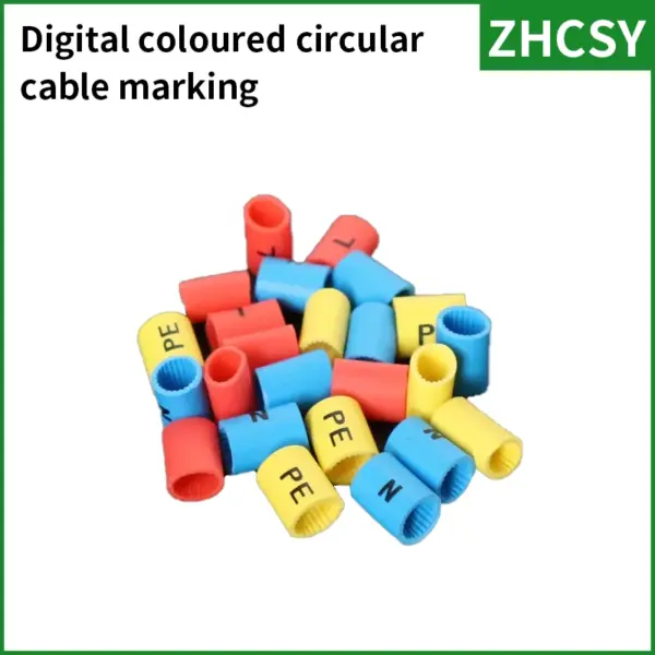 Freeshipping 1000PCS/Lot Practical L N PE Cable Markers Colourful  Number Tag Label For Wire 0.5/0.75/1/1.5/2.5/4/6/8/10mm²