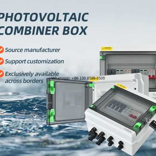 PV Solar Panel Combiner Box TULABU-1&1 2-In-2-Out Isolation Equipment 25A 525V DC Fuse SPD Breaker Power Distribution