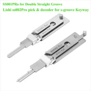 For Lishi Yale Picks Picking SS001 SS002 2 in1 Locksmith Tools Master Key Decoder Micha Decoder Hooks Topolines To Open Locks