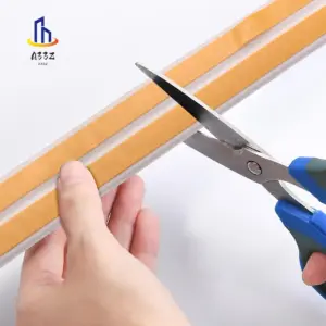 A33Z-Weather Stripping Door Seal Strip Front Window Frame Foam Adhesive Rubber Soundproof, 2 Rolls Total Length 20M