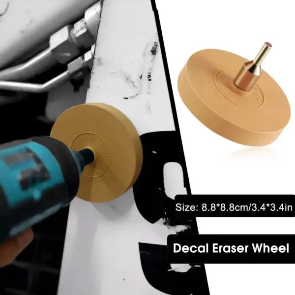 Decal Remover Eraser Wheel Removes Pinstripes Vinyl Tapes Sticker Adhesive Remover Wheel for Drill Rubber Eraser Remover Tool