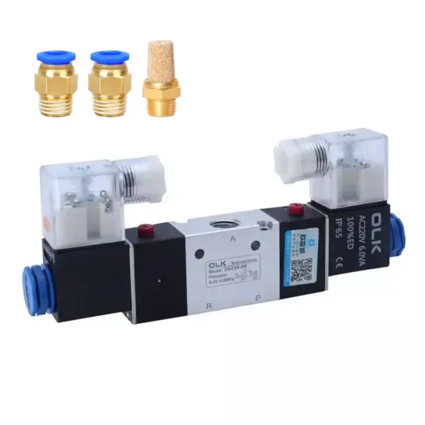 3V220-06 3V220-08 Pneumatic Solenoid Valve 3/2 Way  AC220V DC24V AC110V AC12V DC12V Normally Closed Electromagnetic Valves