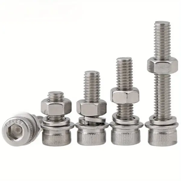 600-piece stainless steel hex bolt and nut kit, M3 M4 M5 M6 for industrial equipment and home maintenance.