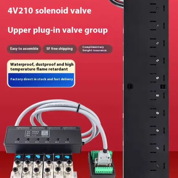 Lower plug-in integrated pneumatic solenoid valve valve island bus valve plate 4V210-08 24V bus plate valve group 200M