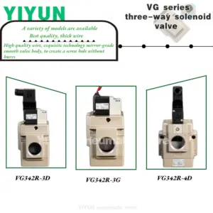 VG342-3G,4G,5G,3D,4D,5D,3DZ,4DZ,5DZ-10,04,06 YIYUN pneumatic element three-way solenoid valve VG342 series