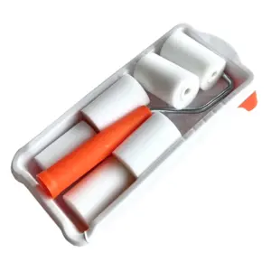 New 2 Inch High Density Foam Paint Roller Set, Wall Painting Roller With Tray Liner, Household Wall Coating Decoration Tools