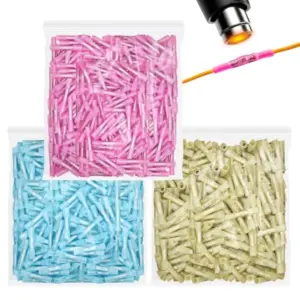 PCS Heat Shrink Butt Connectors, 16-14 AWG 22-16 AWG 12-10 AWG Waterproof Electrical Insulated Crimp Wire Splice for Boats, Cab