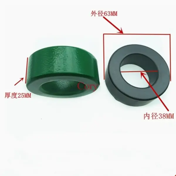 1PC 63X38X25mm Mn-Zn soft magnetic ferrite core cord cables EMI filter ferrite ring RF choke 2.5''X1.5''X1''MnZn PC40