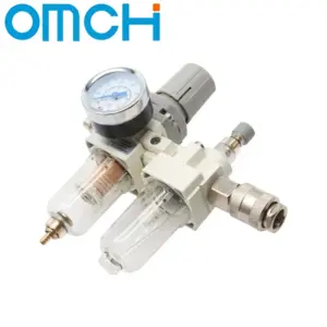 AC2010-02 Type Air Filter Pressure Regulator Pneumatic Oil Water Separator Trap Compressor Manual Drainage
