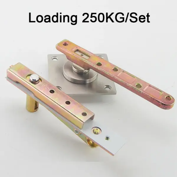 Cheap 2Sets Heavy Duty Door Pivot Hinges 360° Rotary Invisible Hidden Floor Spring Door Hinges Install Up and Down Loading 250KG