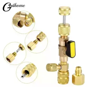 【NEW】1 Set For R22 R410a R134A R12 R32 Refrigerant Valve Core Remover Installer Kit With 1/4" & 5/16" Port Schrader Valve Tool
